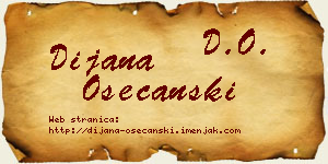 Dijana Osećanski vizit kartica